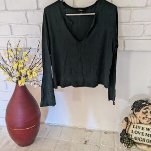 Lulus Green Ribbed Sweater My Consignment